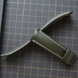  Dây da bò Epsom xanh rêu (Size:20-18mm) 