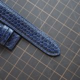  Dây da rắn xanh navy (Size:20-18mm) 