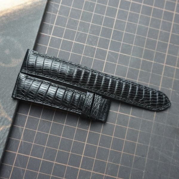  Dây da kì đà đen (Size:20-18mm) 