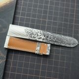  Dây da kì đà hoa trắng (Size:20-18mm) 