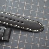  Dây da bò trơn màu nâu chỉ trắng (Size:22-20mm) 