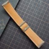  Dây da bò Epsom màu nâu chỉ trắng (Size:22-20mm) 