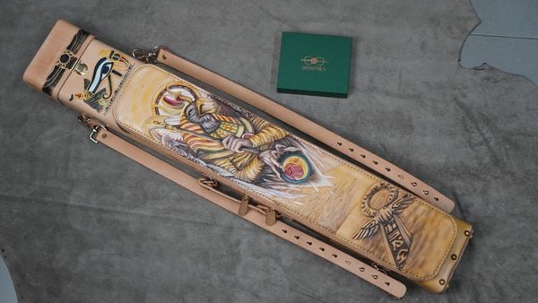  Bao cơ bida chủ đề Thần Horus Ai Cập Cue Case - Hard - 3x5 