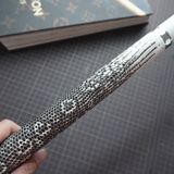  Bọc cơ da kì đà màu trắng đen cho chuôi Cuetec 