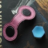  Kẹp lơ bida tròn da bò màu hồng đen 