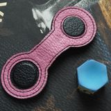  Kẹp lơ bida tròn da bò màu hồng đen 