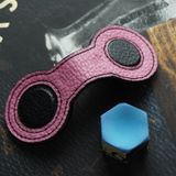  Kẹp lơ bida tròn da bò màu hồng đen 