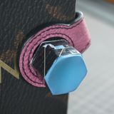  Kẹp lơ bida tròn da bò màu hồng đen 