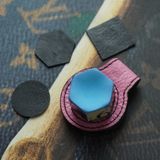  Kẹp lơ bida tròn da bò màu hồng đen 