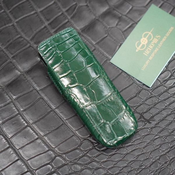  Bao da Xor (da cá sấu Alligator nhập Pháp xanh lá) 