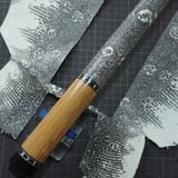  Bọc cơ da kì đà trắng đen vân sống lưng cho chuôi Fury 