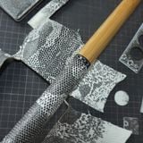  Bọc cơ da kì đà trắng đen vân sống lưng cho chuôi Fury 