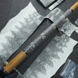  Bọc cơ da kì đà trắng đen vân sống lưng cho chuôi Fury 