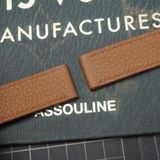  Dây da bò togo màu nâu gold cho đồng hồ theo yêu cầu 