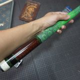  Bọc cơ da kì đà màu xanh lá cho chuôi Custom 