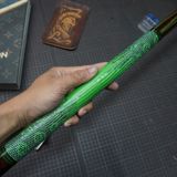  Bọc cơ da kì đà màu xanh lá cho chuôi Custom 