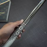 Bọc cơ da kì đà màu trắng đen cho chuôi Fury 
