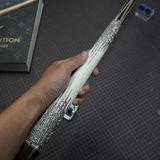  Bọc cơ da kì đà màu trắng đen cho chuôi Fury 