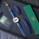  Dây đồng hồ cá sấu Alligator màu xanh navy cho đồng hồ BULOVA 