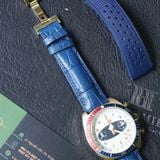  Dây đồng hồ cá sấu Alligator màu xanh navy cho đồng hồ BULOVA 
