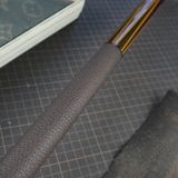  Bọc cơ da bò togo màu nâu cho chuôi Custom 