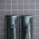  Dây đồng hồ cá sấu Alligator màu đen 