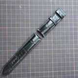 Dây đồng hồ cá sấu Alligator màu đen 