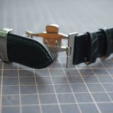  Dây đồng hồ cá sấu Alligator màu đen 