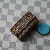  Hộp lơ vuông da kỳ đà nâu 