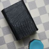  Hộp lơ vuông da kỳ đà đen 