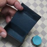  Hộp lơ vuông da kỳ đà đen 