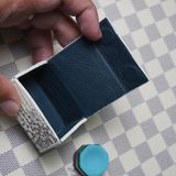  Hộp lơ vuông da kỳ đà trắng vân 