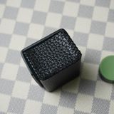  Hộp lơ vuông da bò đen 