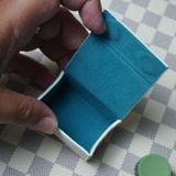  Hộp lơ vuông da bò trắng 