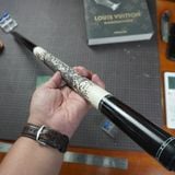  Bọc cơ da kỳ đà trắng đen cho chuôi Mit MC3-002 