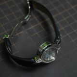  Dây đồng hồ da rắn Karung màu đen cho đồng hồ Cartier 