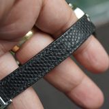  Dây đồng hồ da rắn Karung màu đen cho đồng hồ Cartier 