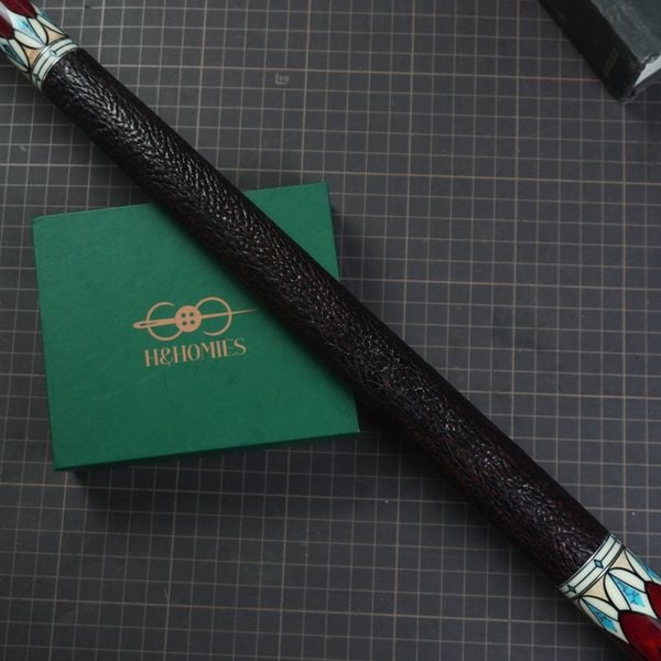  Bọc cơ da cá mập nâu đỏ cho chuôi Predator IKON 