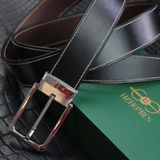  Thắt lưng da Boxcaft (đen, chỉ trắng) 