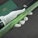  Bọc cơ da kì đà màu đen xanh lá cho chuôi Cuetec 