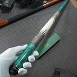  Bọc cơ da kì đà màu trắng đen cho chuôi MIT 