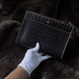  Túi clutch cầm tay da cá sấu Alligator 