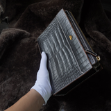 Túi clutch cầm tay da cá sấu Alligator 