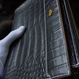  Túi clutch cầm tay da cá sấu Alligator 