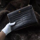  Túi clutch cầm tay da cá sấu Alligator 