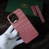  Ốp lưng da cá sấu Alligator màu hồng 