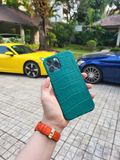  Ốp lưng Iphone da cá sấu Alligator màu xanh ngọc 