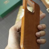  Ốp lưng Iphone da kì đà màu cam đất 