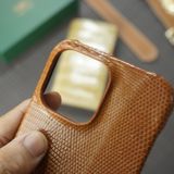  Ốp lưng Iphone da kì đà màu cam đất 