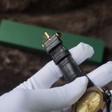  Dây cá sấu Alligator màu đen cho đồng hồ Seiko 5 